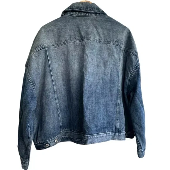 Limited Edition Point Sur J.Crew Beach Way Light Wash Denim Trucker Jacket XL - Picture 8 of 9